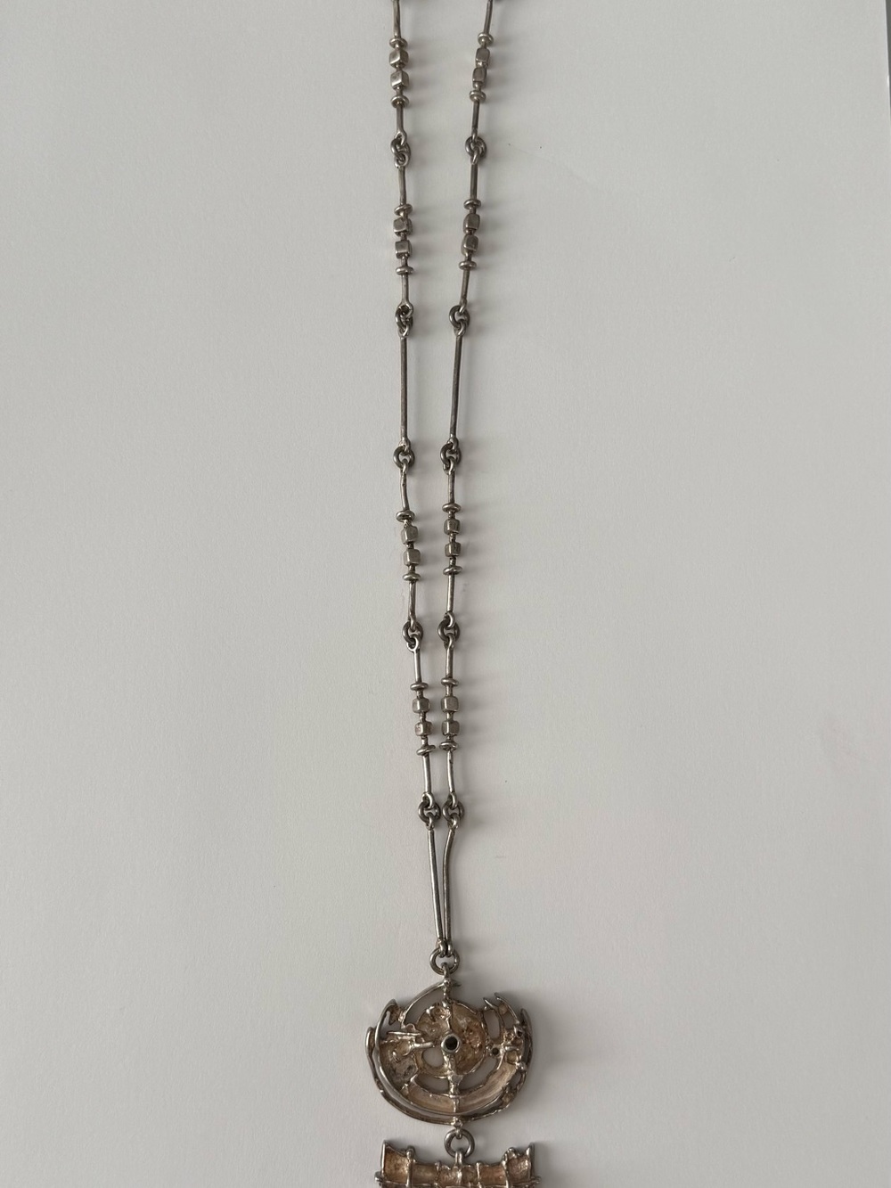 Vintage JUHLS Norway 925 Sterling Silver Tundra Necklace 71g